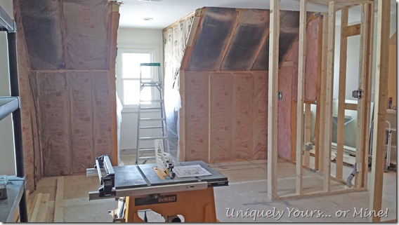 master closet remodel construction phase