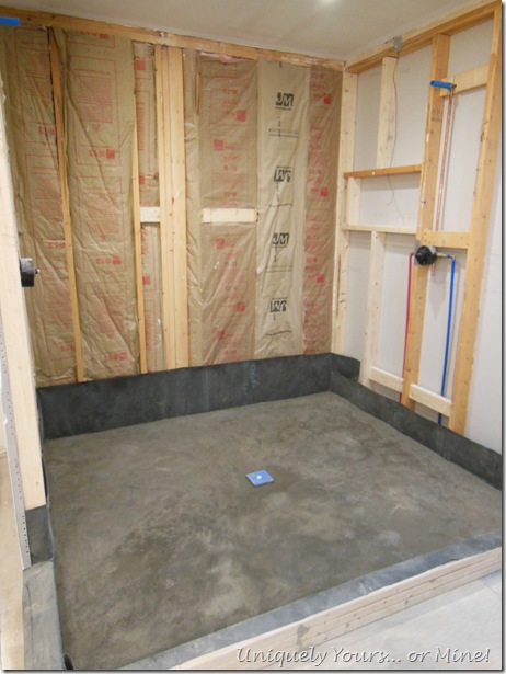 Building a walk in master shower