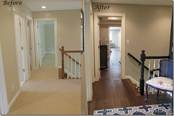 New hardwood flooring installed in hall, bathroom, master bedroom and closet