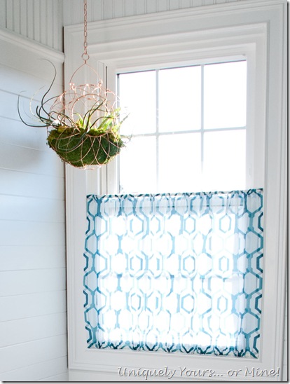 Privacy sheer curtain for the bathroom