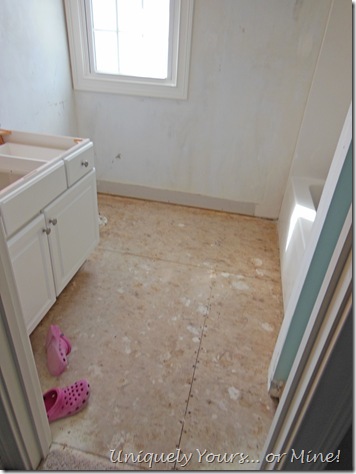 Bathroom mid renovation