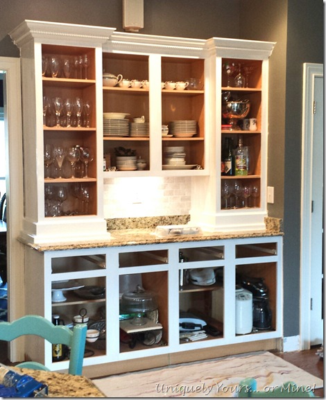 Painting and embellishing kitchen cabinets White Dove