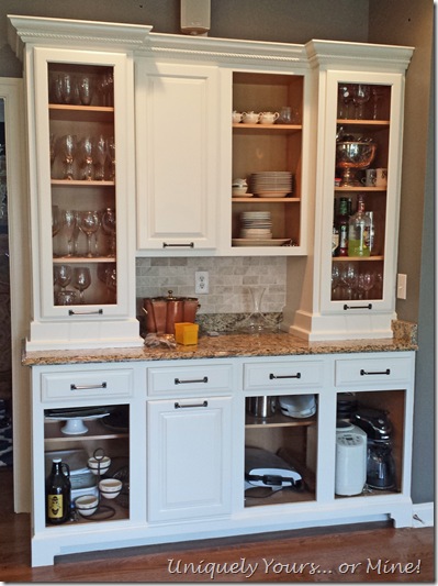Painting and embellishing kitchen cabinets White Dove