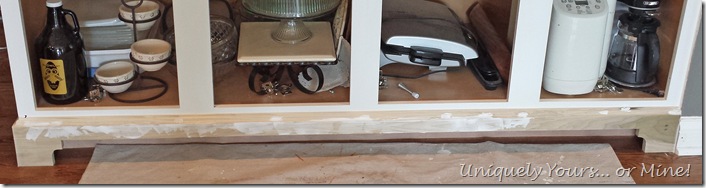 adding feet to cabinets