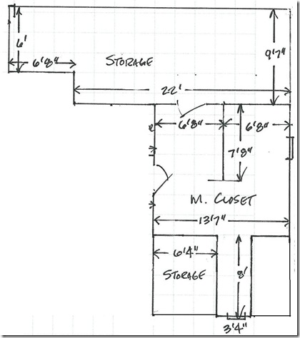 Original closet layout