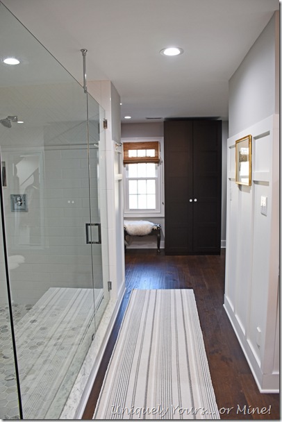 Renovated closet into dressing room off of new master bath