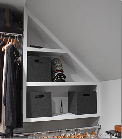 Custom cabinet for renovated closet turned dressing room