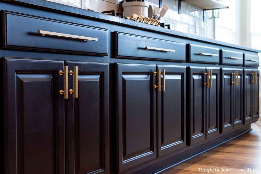 Kitchen Remodel Black Painted cabinets